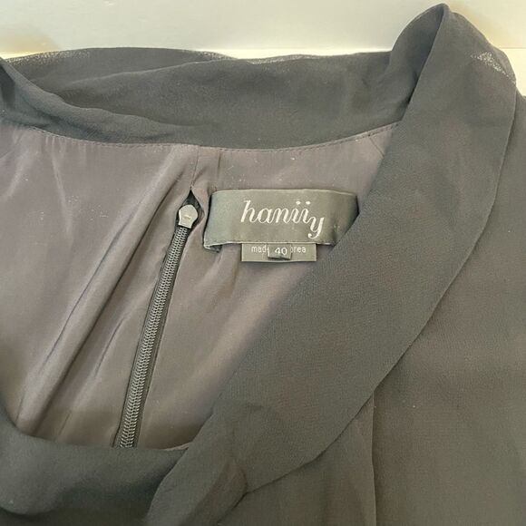 100%silk| Anthropology HaniiY| 40 size 7| casual dress| ruffles - Picture 11 of 14